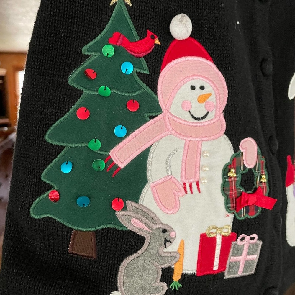 Bechamel Holiday Appliqu Button Up Vest - image 3